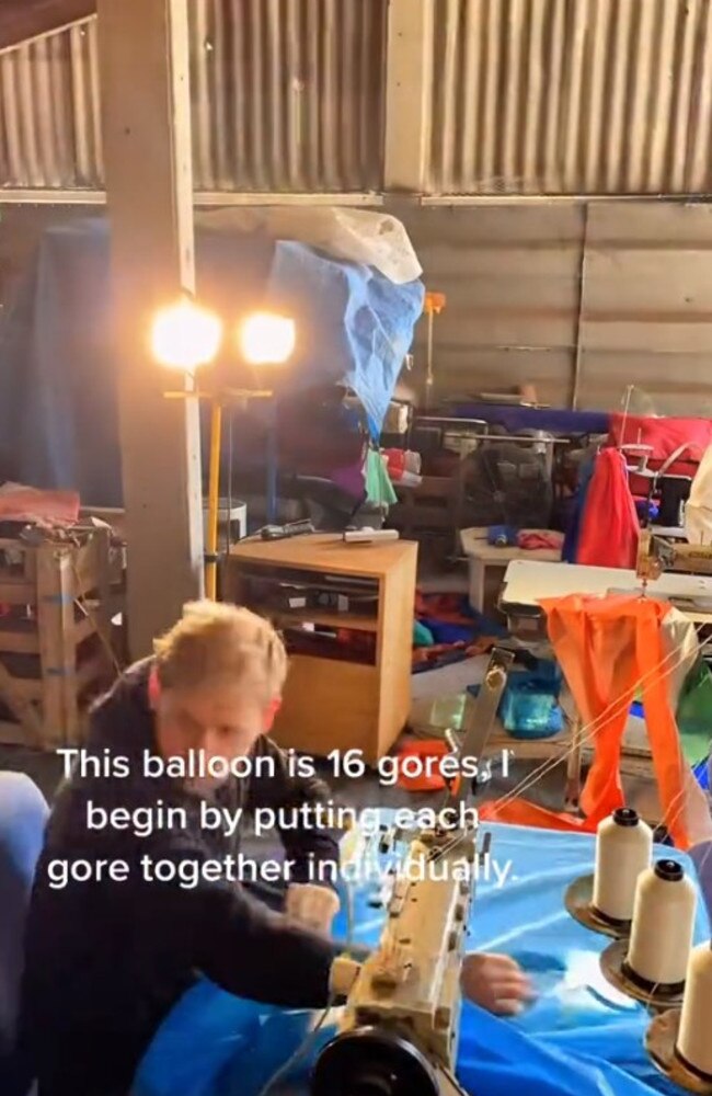 It involved a lot of cutting and stitching. Picture: TikTok/flyingpedro