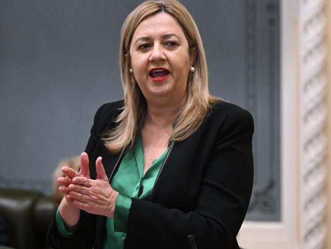 BRISBANE, AUSTRALIA - NewsWire Photos - NOVEMBER 29, 2023.Queensland Premier Annastacia Palaszczuk speaks during Question Time at Parliament House in Brisbane.Picture: Dan Peled / NCA NewsWire