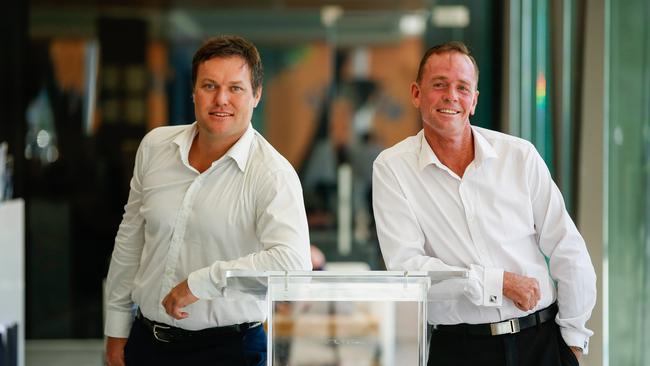 Real Estate Central’s Daniel Harris and Andrew Lamberton. Picture: GLENN CAMPBELL