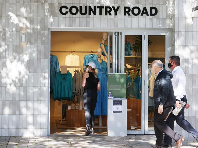 Country Road store open on Hastings street during lockdown. Picture Lachie Millard