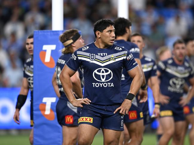 Cowboys forward Jason Taumalolo is set to miss the start of the 2025 season as he recovers from surgery to repair a Lisfranc injury. Picture: NRL Photos