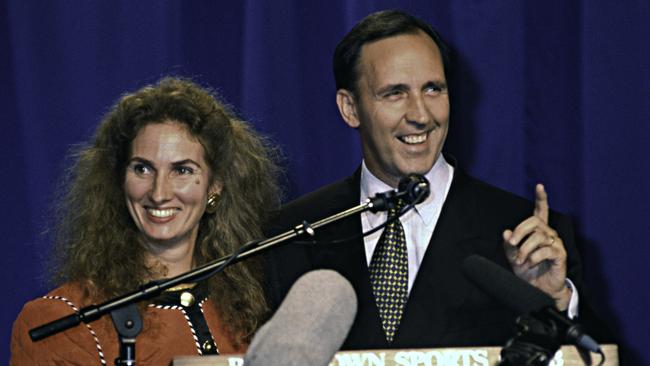 Paul and Annita Keating claiming the “sweetest victory of them all’’ after the 1993 federal election.