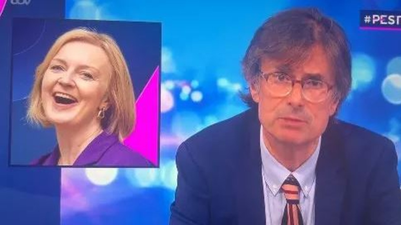 Robert Peston made the slip-up live on ITV. Picture: ITV