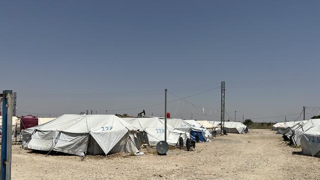 Living quarters in the al-Roj camp in Syria.