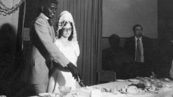 Kenneth Ngalati Ken and his wife, Sandra, cut their wedding cake. Picture: The Ken Family