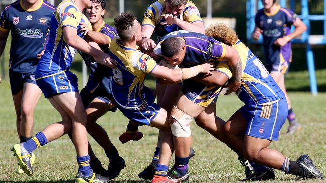 A 2019 Cairns and District Rugby League match between Cairns Kangaroos and Edmonton Storm at Vico Oval. Storm's Kornylius Tauimauga. PICTURE: STEWART MCLEAN