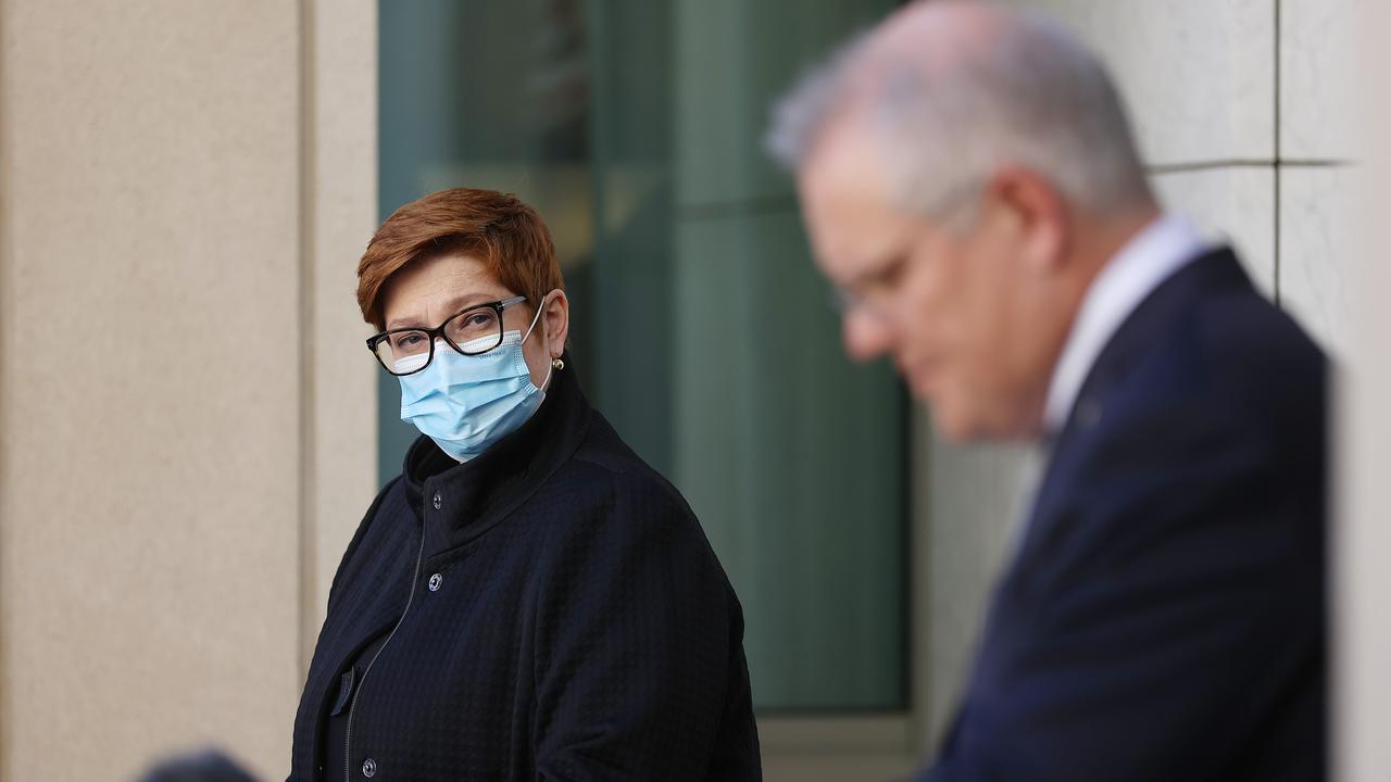 Prime Minister Scott Morrison and Foreign Minister Marise Payne described the “complex and dangerous” situation. Picture: NCA NewsWire/Gary Ramage