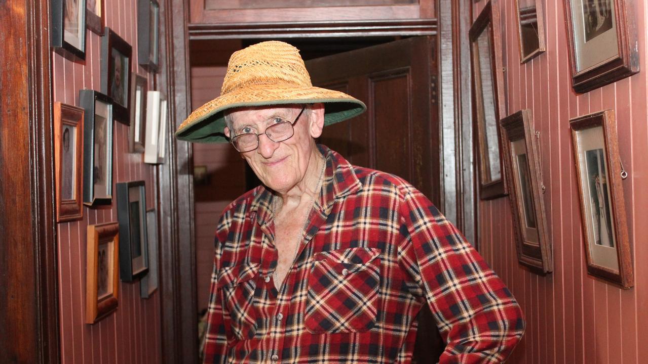 HISTORICAL HOMESTEAD: Local retiree Barry Barwick stands inside the historical Highfields farmhouse which he has relocated to Cabarlah.