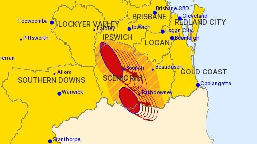 BoM storm warning 4pm.