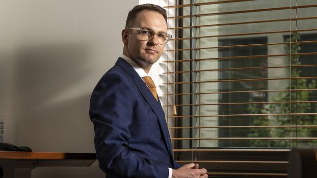 Senator Andrew Bragg in his office at Parliament House in Canberra. Picture: NCA NewsWire / Gary Ramage