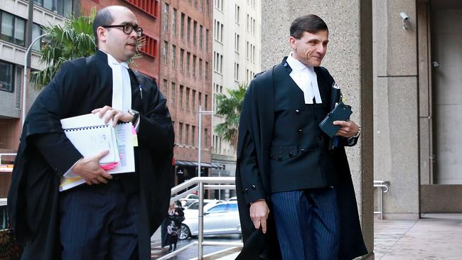 Arthur Moses SC, right, the barrister for Mr Roberts-Smith. Picture: NCA NewsWire / Dylan Coker