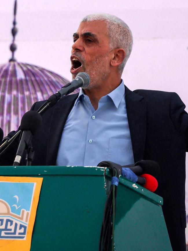 Yahia al-Sinwar, the Gaza Strip chief of the Palestinian Islamist Hamas movement. Picture: AFP