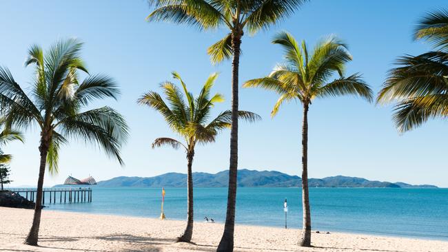 The Strand, Townsville with Magnetic Island in the background Townsville and Magnetic Island.