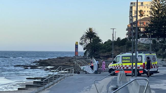 Emergency services have raced to a beach in Sydney’s south following reports of an unconscious person in the water. Picture: Eliza Barr