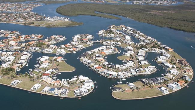 Building of luxury housing in communities such as The Sovereign Islands (pictured) is going strong. Picture Mike Batterham