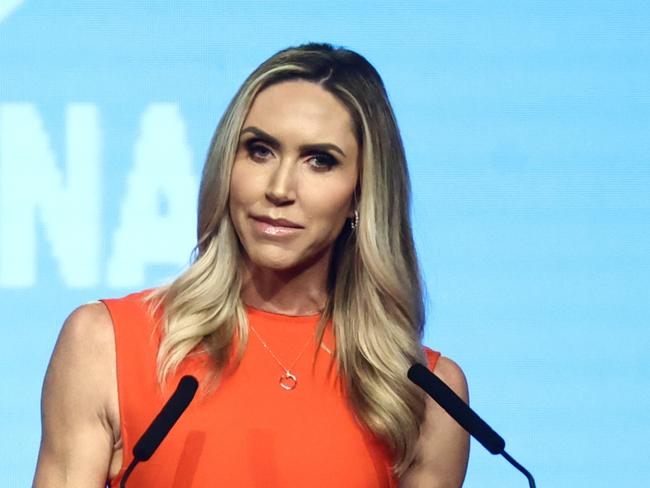 BUENOS AIRES, ARGENTINA - DECEMBER 04: Vice-president of the Republican National Committee Lara Trump speaks during the Conservative Political Action Conference (CPAC) Argentina 2024 on December 04, 2024 in Buenos Aires, Argentina. The CPAC is considered the largest and most influential forum of conservatives and ultra liberals in the world. (Photo by Tomas Cuesta/Getty Images)