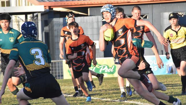 Rockhampton District Secondary Schools Rugby League grand finals, Year 8C, Chanel College, Gladstone, versus Glenmore State High, Browne Park, September 7, 2022.