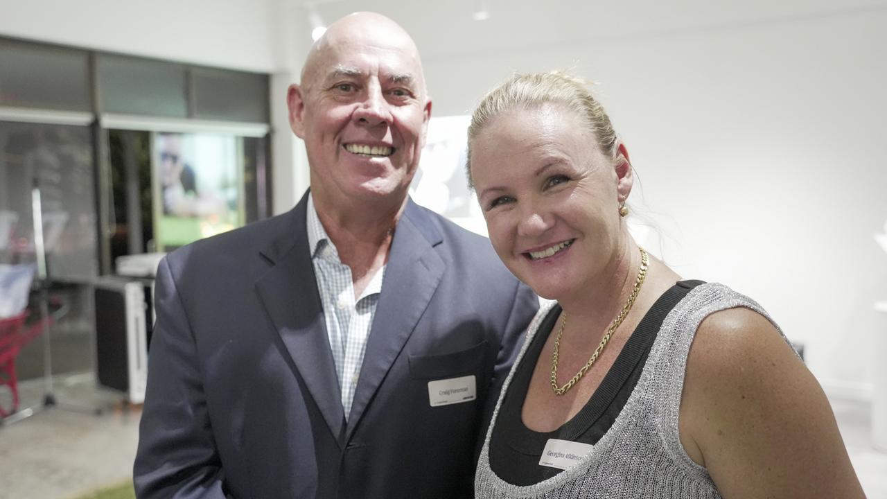 Craig Foreman and Georgina Atkinson at the Mort and Co Lawn of Fame award night at The Lighthouse Toowoomba on January 31, 2025.