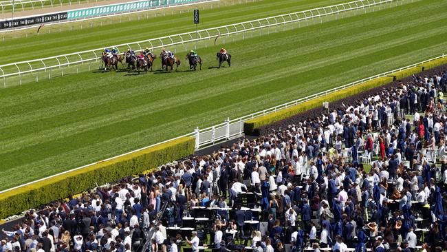 The Everest race day at Royal Randwick went ahead in Sydney with 10,000 in attendance. Picture: Sam Ruttyn