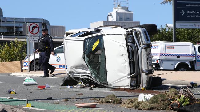 The aftermath of the car crash in Southport in August 2019. Picture Glenn Hampson