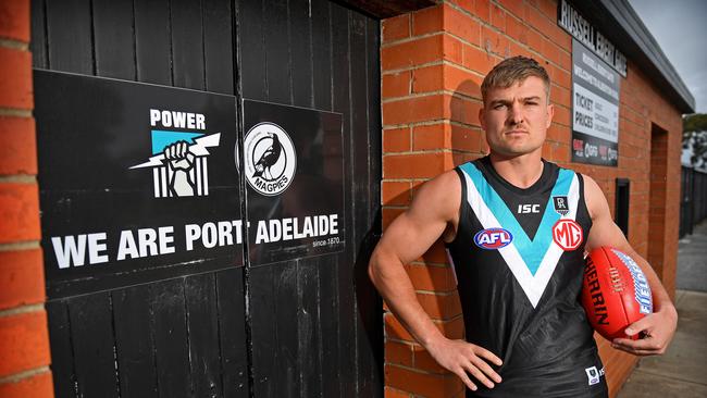 Port Adelaide’s Ollie Wines in a Brownlow Medal contender. Picture: Tom Huntley