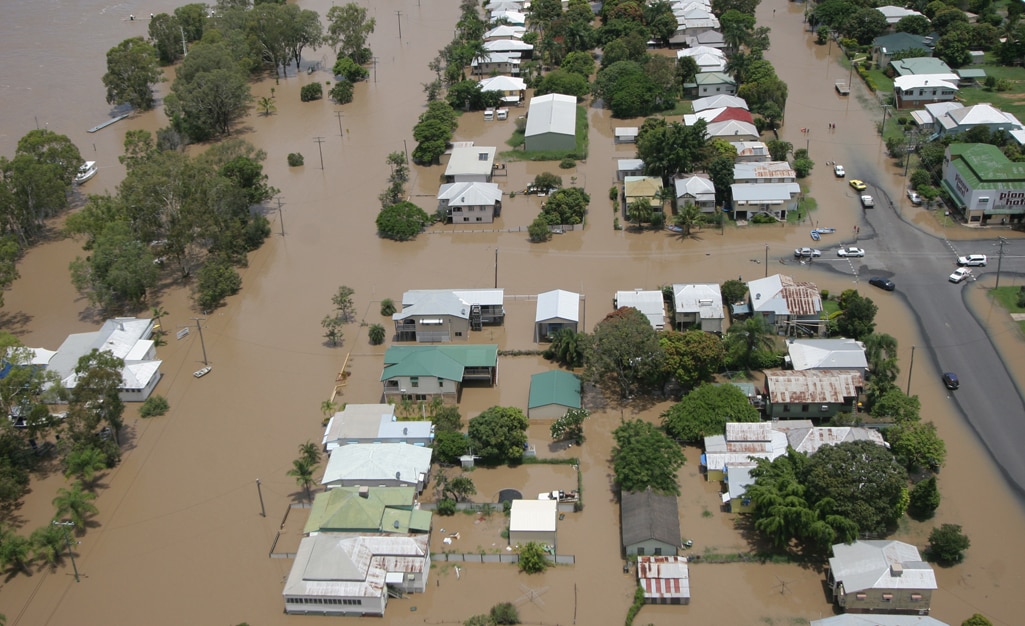 Aerial view of Rockhampton floods 03/01 | The Courier Mail