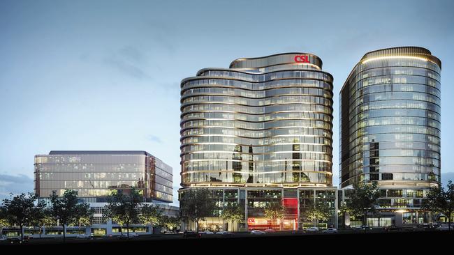 The new building that houses CSL’s global corporate headquarters in the heart of the Parkville biomedical precinct in Melbourne.