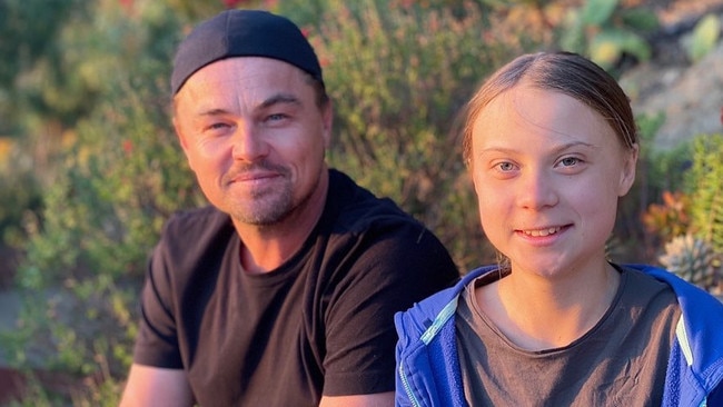 Leonardo DiCaprio with Greta Thunberg.