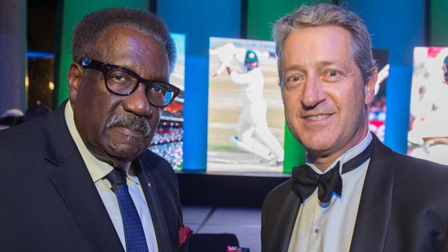 West Indies legend Clive Lloyd with Andrew Sinclair at the SACA Test match dinner.