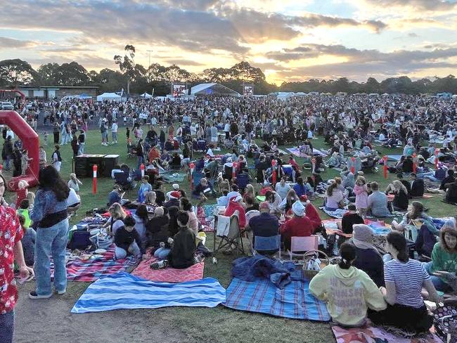 Carols in the Park at Dendy park Brighton East before the violence erupted. Picture: Supplied