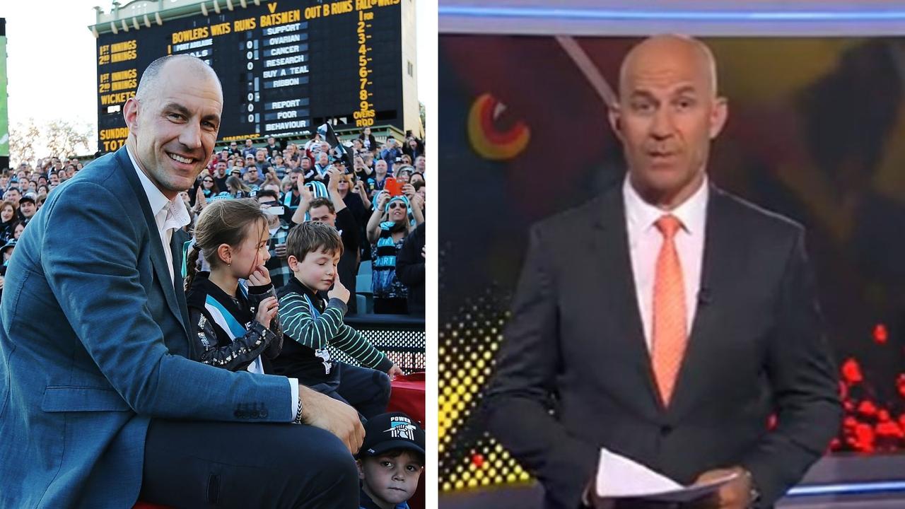 Port Adelaide legend Warren Tredrea was a no show on Channel 9. Photo: Getty Images and Twitter