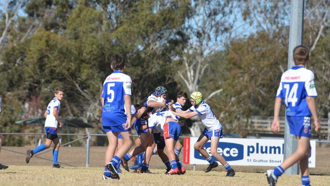 Ashgrove’s Leon Karena (with the ball) is a Stanthorpe junior.