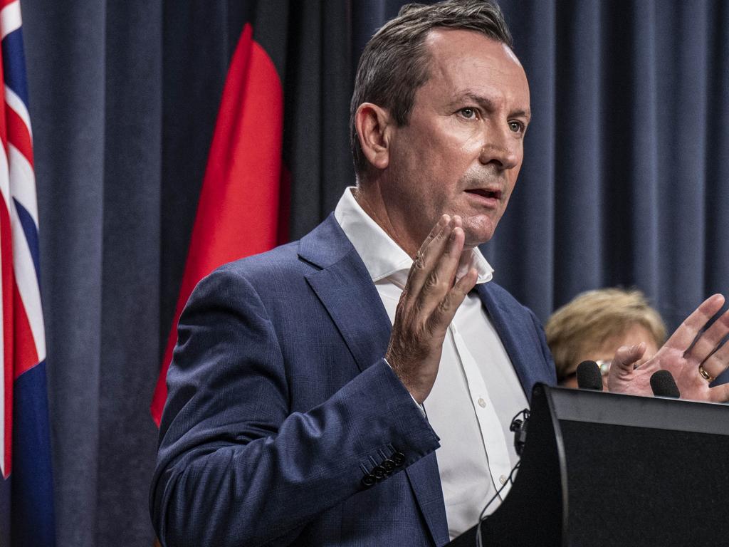 WA Premier Mark McGowan says the state will reopen when 90 per cent of residents aged 12 and older were fully inoculated. Picture: NCA NewsWire / Tony McDonough