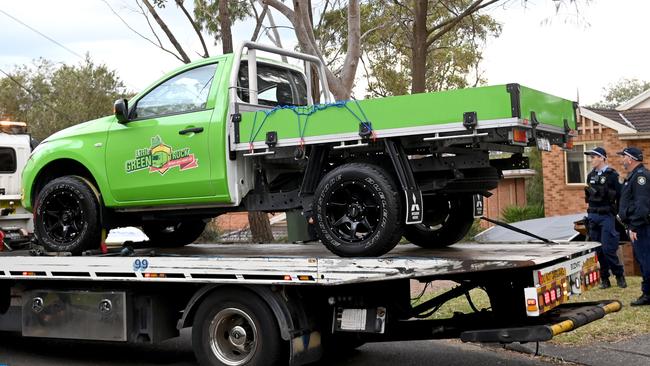 A car at the Berowra Heights property was removed by police in September, 2023. Picture: Jeremy Piper