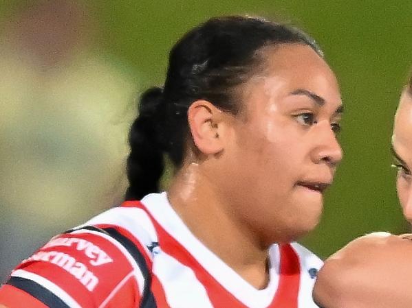 SYDNEY, AUSTRALIA - SEPTEMBER 16: Pani Hopoate of the Roosters is sent to the sin-bin during the round nine NRLW match between Sydney Roosters and North Queensland Cowboys at Netstrata Jubilee Stadium, on September 16, 2023, in Sydney, Australia. (Photo by Izhar Khan/Getty Images)