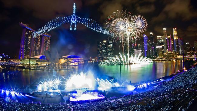 Singapore used drones and fireworks during its 2020 countdown.