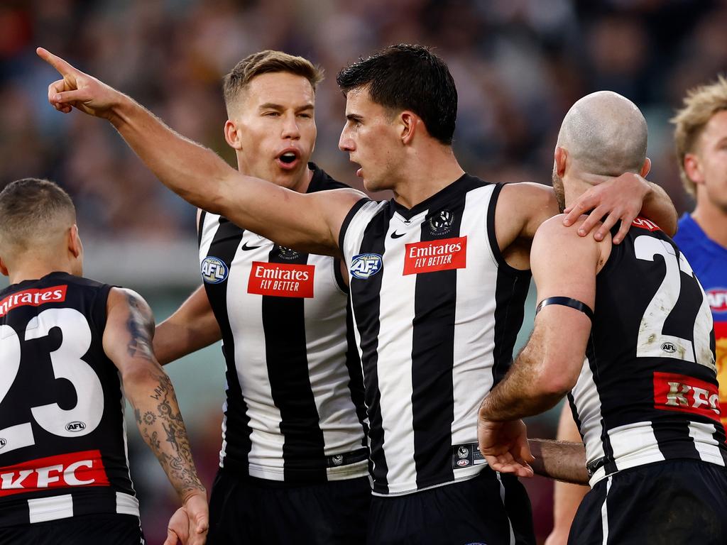 Nick Daicos has given Collingwood the faintest hope of qualifying for finals. Picture: Michael Willson/AFL Photos via Getty Images