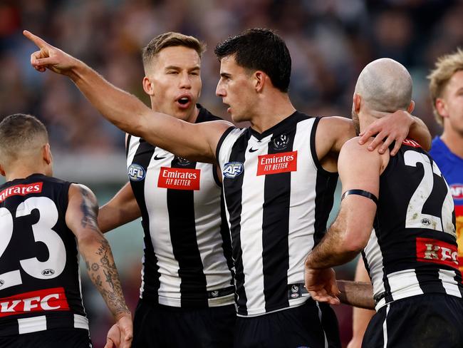 Nick Daicos has given Collingwood the faintest hope of qualifying for finals. Picture: Michael Willson/AFL Photos via Getty Images