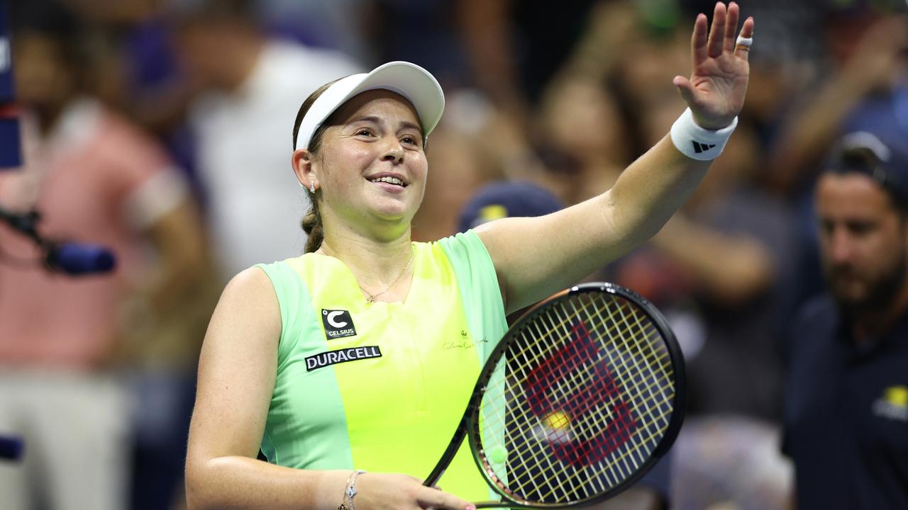 Jelena Ostapenko knocked Iga Swiatek out of the US Open. (Photo by Elsa/Getty Images)