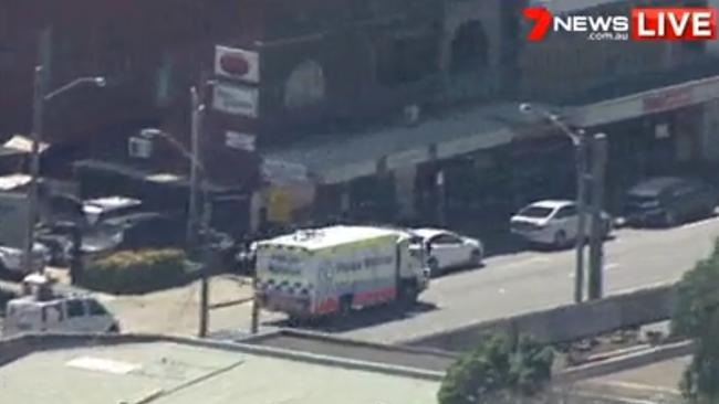 St Peters: There are reports of a stabbing at a construction site on Applebee St. Picture: 7 News