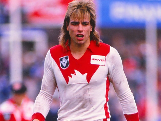 Warwick Capper, sporting full bleached-blond mullet. Picture: News Corp