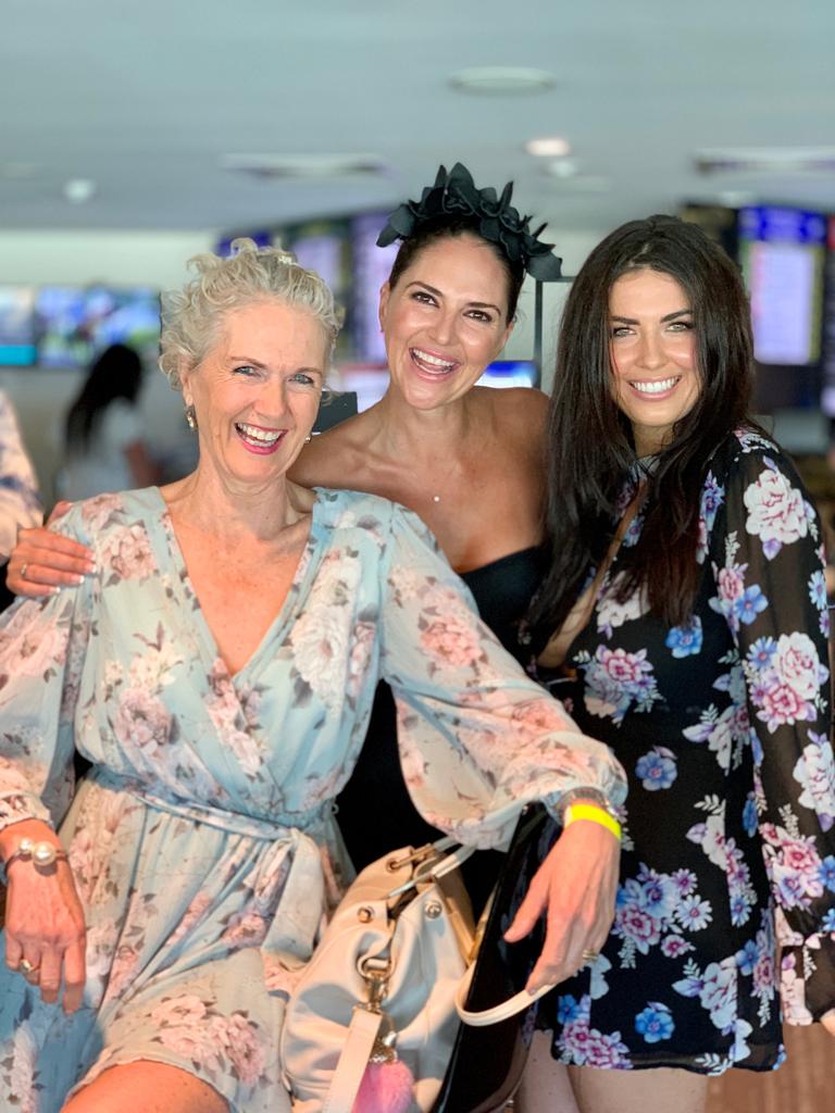 Locals Nicky Reaburn, Candace and Amber Diamond at Surfers Paradise. Picture Jenny Masters