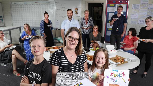 Parents and Friends committee surprised teachers last week with lunch to thank them for all their efforts in caring for students. Picture: Sarah Reed.