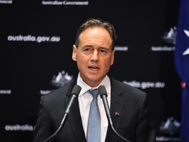 Health Minister Greg Hunt said hoaxes about the coronavirus were “deeply un-Australian”. Picture: AAP