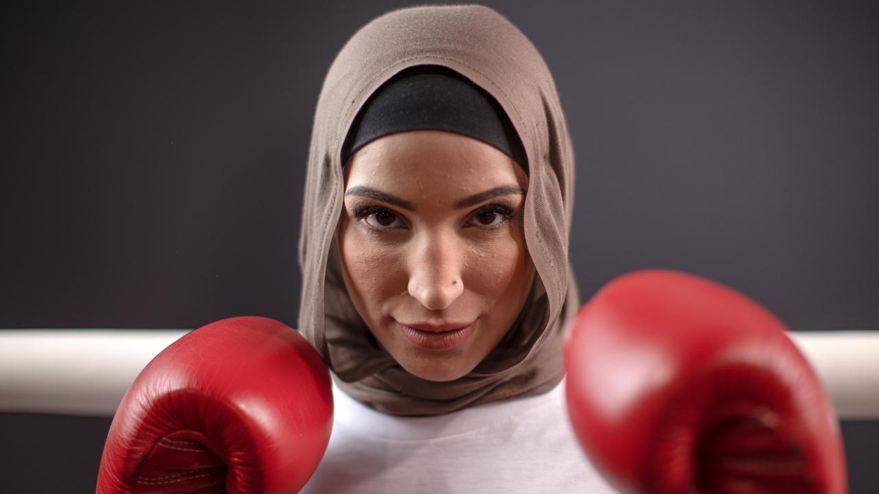 Tina Rahimi poses during the Australian 2022 Commonwealth Games Boxing Team Announcement at Brotherhood Boxing Gym.