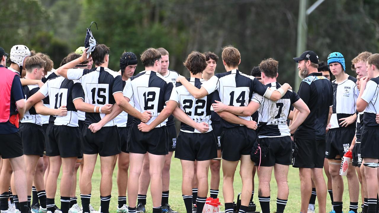 AIC First XV rugby union between Iona College and St Edmund's College. Saturday May 4, 2024. Picture, John Gass