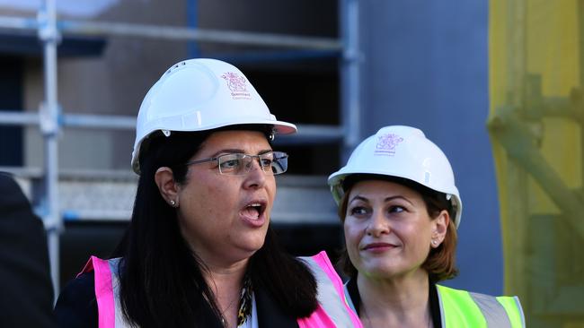 Education Minister Grace Grace and Deputy Premier and Treasurer Jackie Trad. Picture: AAP Image/Richard Waugh