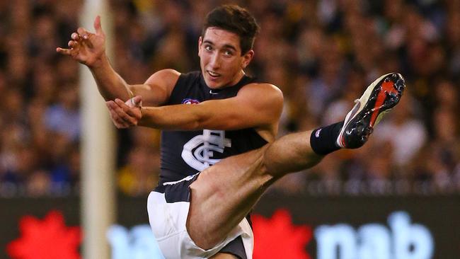 Jacob Weitering was everything Carlton hoped he would be. Picture: George Salpigtidis