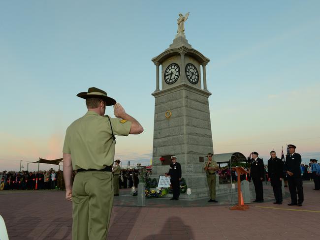 25/04/2014 Semaphore Anzac Day Dawn service. Pic Mark Brake