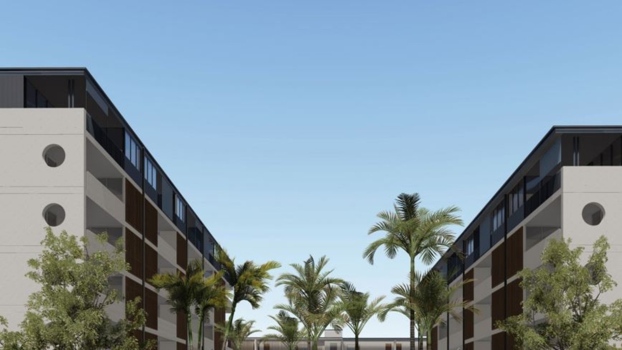 The development proposal at Pacific Paradise will include three buildings on the former lawn bowls site.